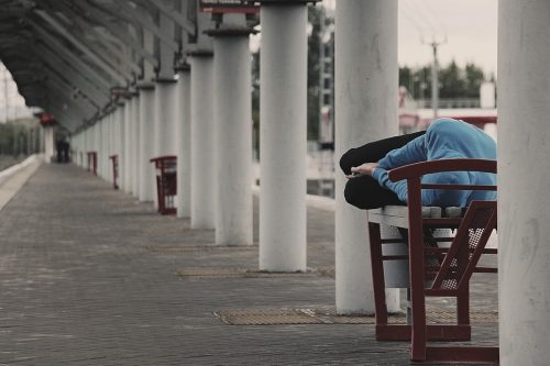 Alcoholic Homeless Dream Station Addict Tramp